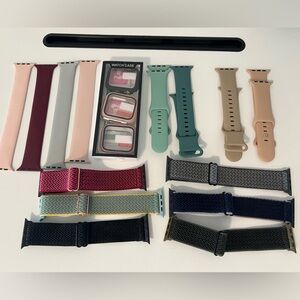 Smartwatch 44mm Case Set with Multiple Bands